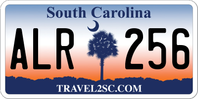 SC license plate ALR256