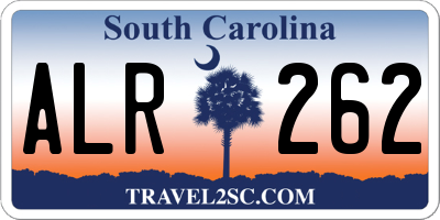 SC license plate ALR262