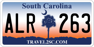 SC license plate ALR263