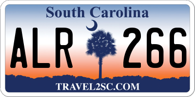 SC license plate ALR266