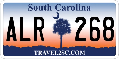 SC license plate ALR268