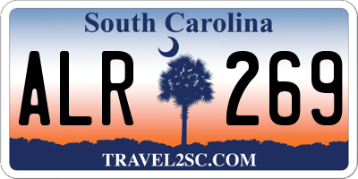 SC license plate ALR269