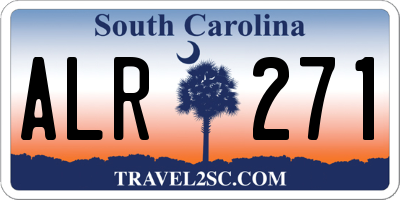 SC license plate ALR271