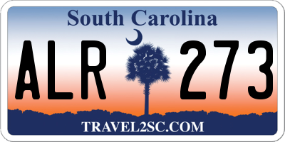 SC license plate ALR273