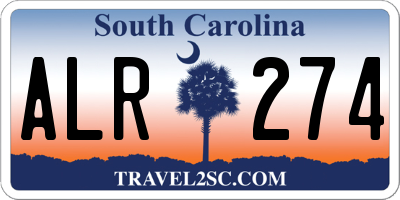 SC license plate ALR274