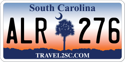 SC license plate ALR276
