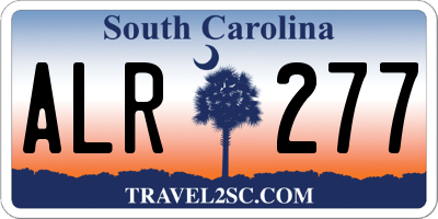 SC license plate ALR277