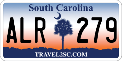 SC license plate ALR279