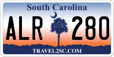 SC license plate ALR280