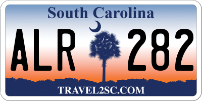 SC license plate ALR282