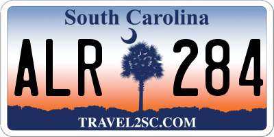 SC license plate ALR284