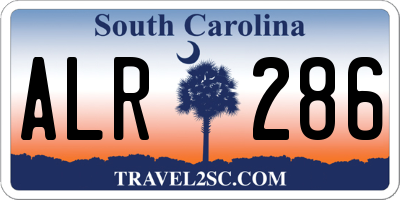 SC license plate ALR286