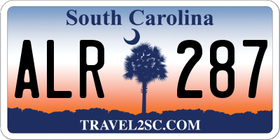 SC license plate ALR287
