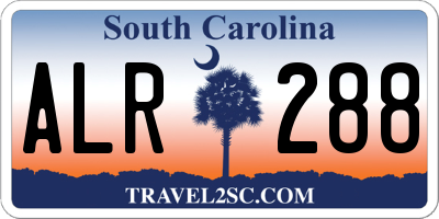 SC license plate ALR288