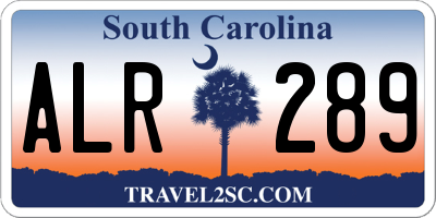 SC license plate ALR289