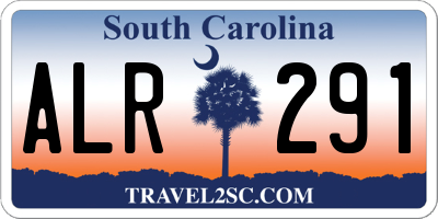 SC license plate ALR291