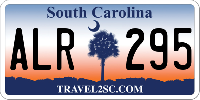 SC license plate ALR295