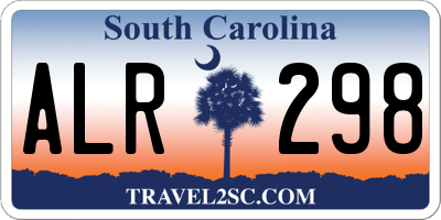 SC license plate ALR298