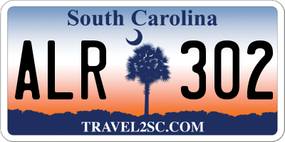 SC license plate ALR302