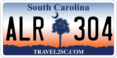 SC license plate ALR304