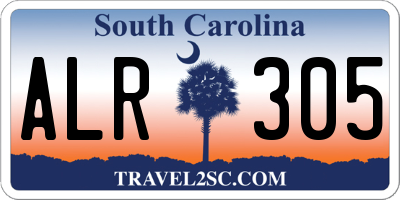 SC license plate ALR305
