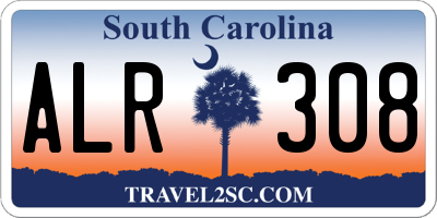 SC license plate ALR308