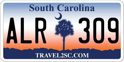 SC license plate ALR309