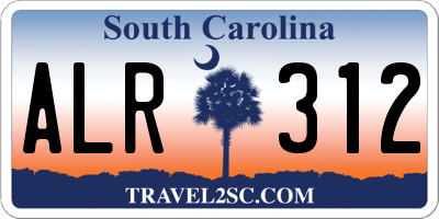 SC license plate ALR312