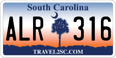 SC license plate ALR316