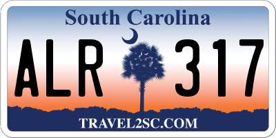 SC license plate ALR317