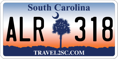 SC license plate ALR318