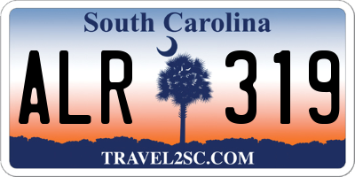 SC license plate ALR319