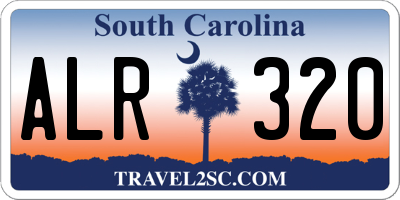 SC license plate ALR320