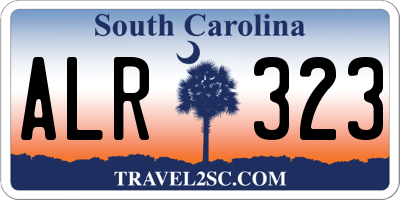 SC license plate ALR323