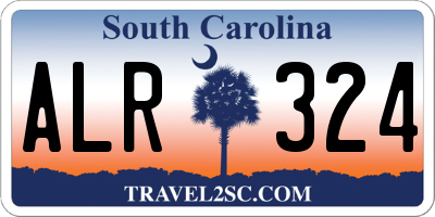 SC license plate ALR324