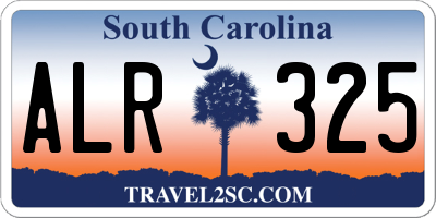 SC license plate ALR325