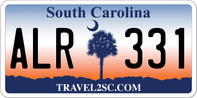 SC license plate ALR331