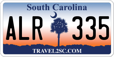 SC license plate ALR335