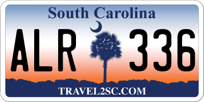 SC license plate ALR336