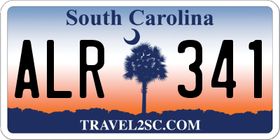 SC license plate ALR341
