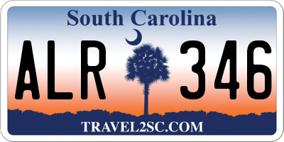 SC license plate ALR346
