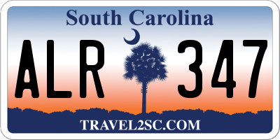 SC license plate ALR347