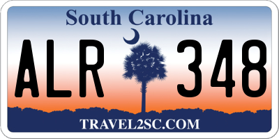 SC license plate ALR348