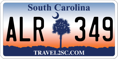SC license plate ALR349