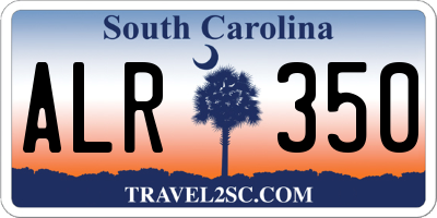 SC license plate ALR350