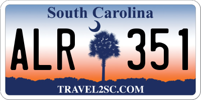 SC license plate ALR351