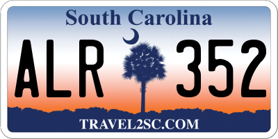 SC license plate ALR352