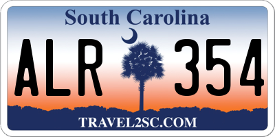 SC license plate ALR354