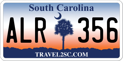SC license plate ALR356