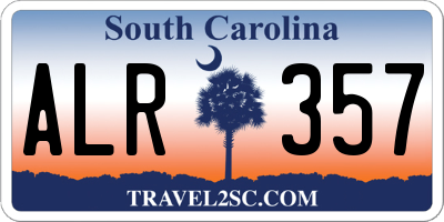 SC license plate ALR357